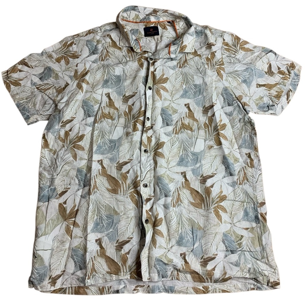Simon Carter London Modern Fit Palm Leaf Print Shirt - 44